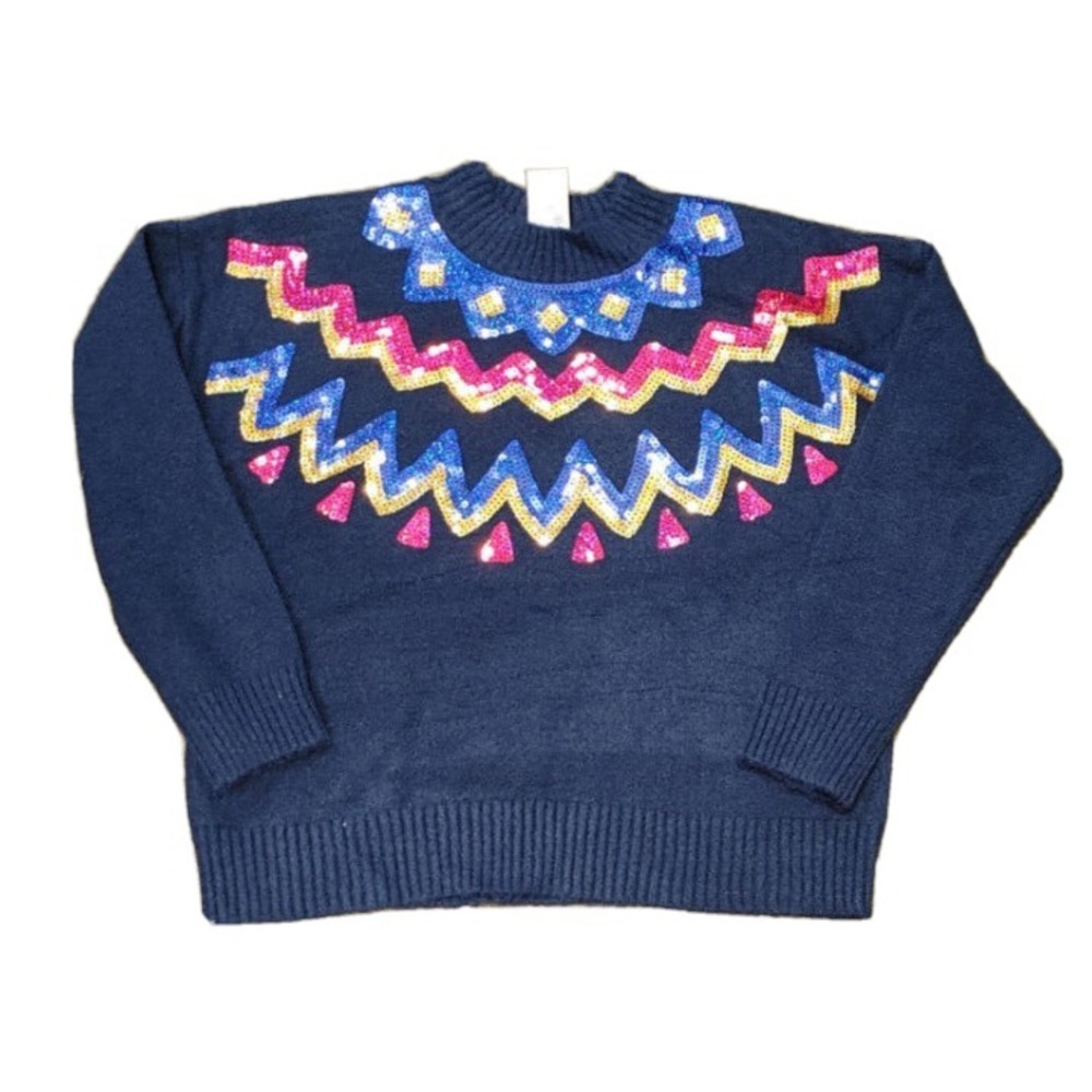 NWT Member's Mark Girls My Favorite Sweater Dark Blue 10/12
